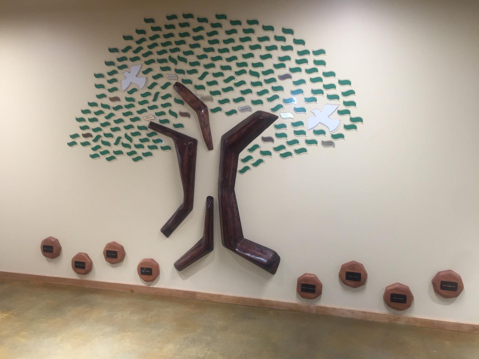 Donation Tree on a wall