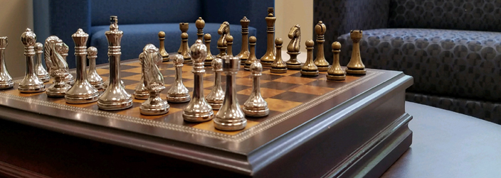 Upclose image of a chess board
