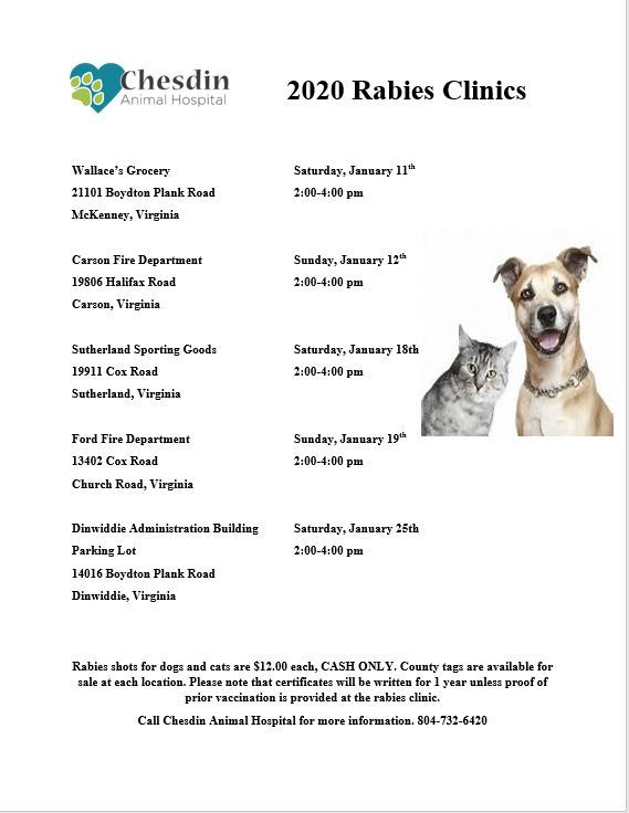 2020 Rabies Clinics