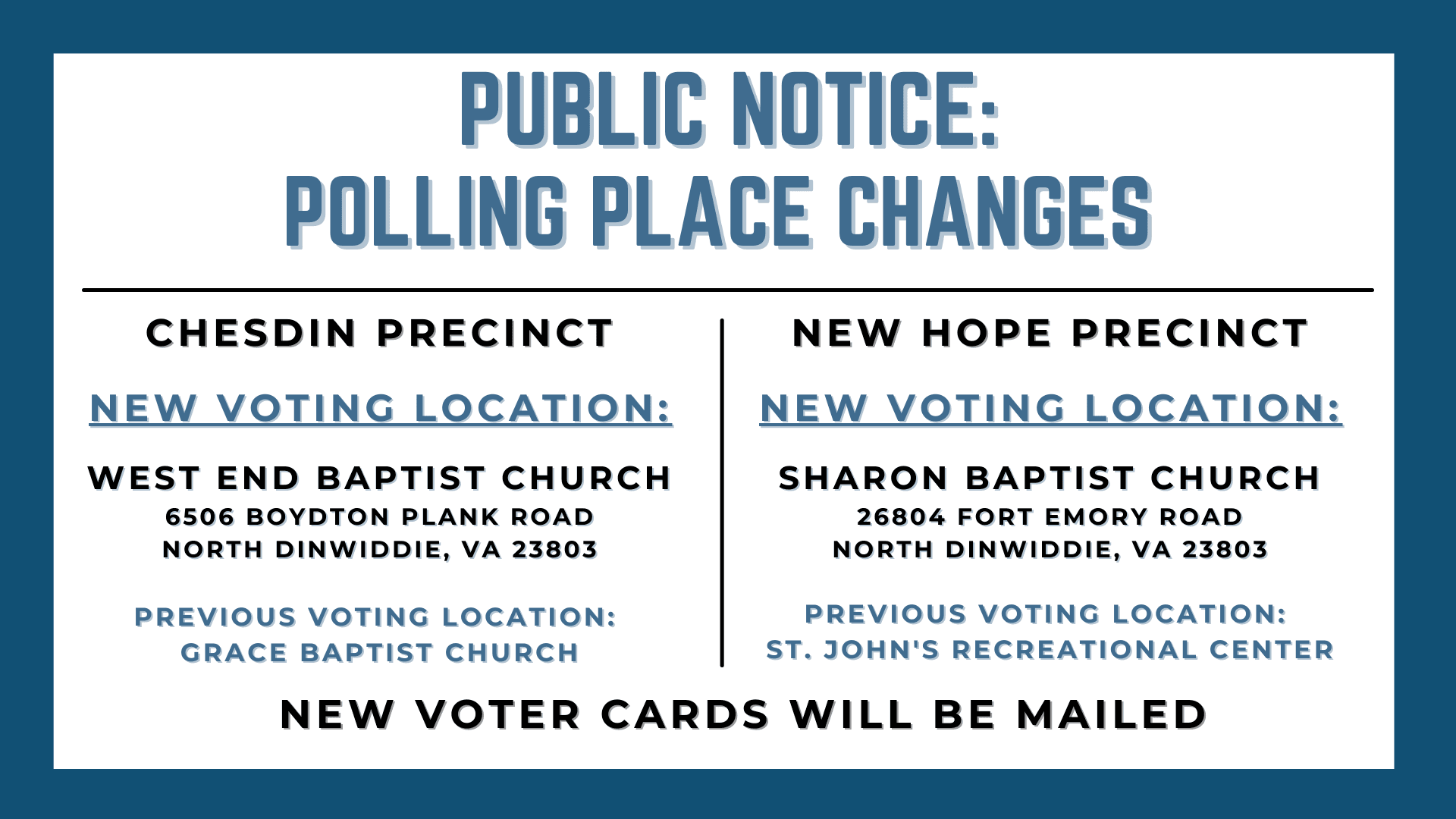 Polling Place Change